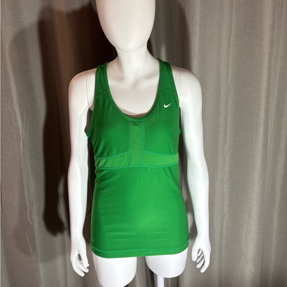 Nike Green Fitted Sleeveless Tank Top